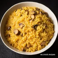 Arroz con Champi&ntilde;ones Meloso Receta F&aacute;cil Un Cl&aacute;sico