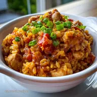 Recetas de comida: Arroz Meloso de Pollo y Chorizo Cremoso