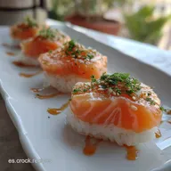 Receta Arte Sushi Salm&oacute;n Asi&aacute;tica por 35 Min