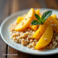 Desayuno Saludable Tropical Avena Nocturna de Coco y Mango