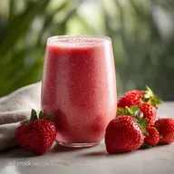 Batido de fresa cremoso listo en 8 minutos