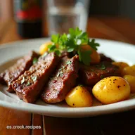 Carne Asada con Patatas Receta F&aacute;cil Estilo Taquer&iacute;a