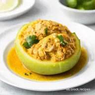 Chayote Relleno de Pollo Receta Casera con Sabor a M&eacute;xico