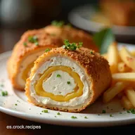 Cordon Bleu de Pollo Receta Cl&aacute;sica Crujiente y Melosa