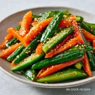 Ensalada Agridulce de Pepino y Zanahoria en 15 Minutos