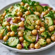 Ensalada Pepino Y Garbanzos en 15 Min