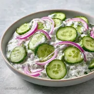 Ensalada De Pepino Cremosa F&aacute;cil: Yogur