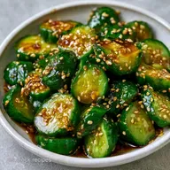 Ensalada de Pepino Estilo Oriental Crujiente