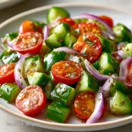 Ensalada Pepino Tomate Cebolla: 15 Min