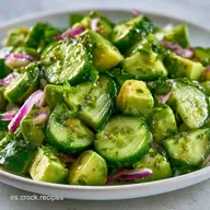 Ensalada Pepino y Aguacate: 10 Minutos