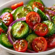 Ensalada de Pepino y Tomate Refrescante