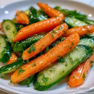 Ensalada De Pepino Y Zanahoria Fresca en 10 Minutos
