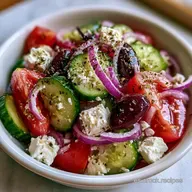 Ensalada Griega De Pepino Y Feta en 15 Min