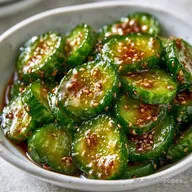 Ensalada de Pepino con Aceite de Sésamo y Soja