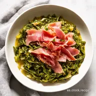 Jud&iacute;as Verdes Recetas Salteado Andaluz con Jam&oacute;n Ol&eacute;
