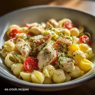 Pasta con Pollo y Mozzarella en 25 Min
