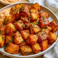 Crujientes Patatas Bravas Confitadas