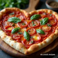 Pizza con Forma de Coraz&oacute;n Receta F&aacute;cil y Rom&aacute;ntica