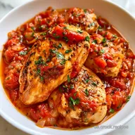 Muslos de Pollo en Salsa de Tomate: Carne Tierna