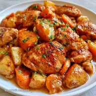 Pollo Guisado Con Patatas y Cebolla Blanca