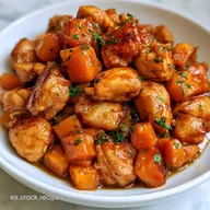 Tierno Pollo Guisado en Salsa