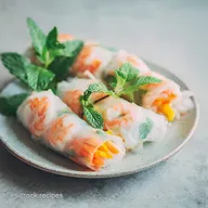 Rollitos De Papel De Arroz Con Gambas
