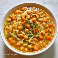 Sopa de Garbanzos y Fideos con Pollo