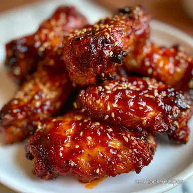 Alitas de Pollo Coreanas Crujientes Tarjeta de receta
