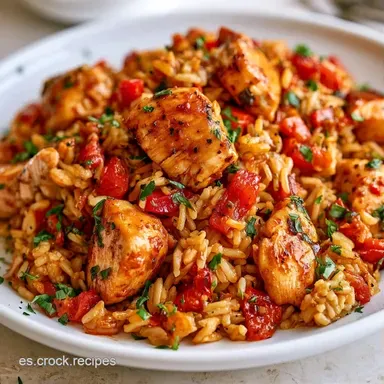 Arroz Con Pollo para 4 Personas Tarjeta de receta