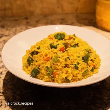 Arroz con Verduras Receta F&aacute;cil y Saludable Estilo Espa&ntilde;ol Tarjeta de receta
