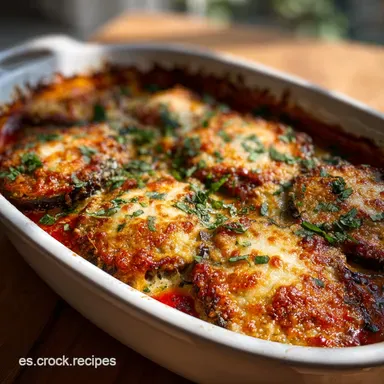 Berenjenas a la Parmesana para 4 raciones Tarjeta de receta