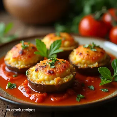 Berenjenas Rellenas en Freidora de Aire El Cl&aacute;sico de la Abuela R&aacute;pido Tarjeta de receta