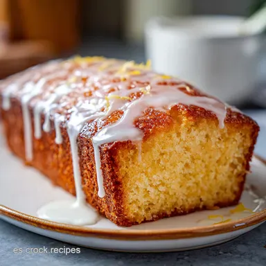 Bizcocho de Lim&oacute;n Glaseado Estilo Starbucks para 10 Tarjeta de receta
