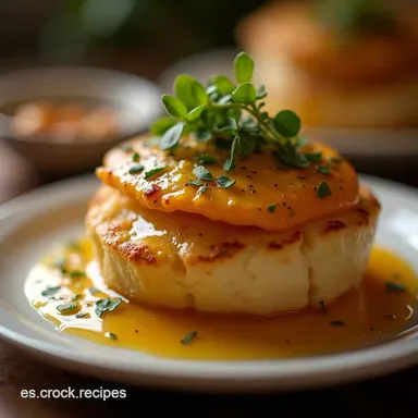 Brie Horneado en Hojaldre con Miel e Higo Lujo F&aacute;cil Tarjeta de receta