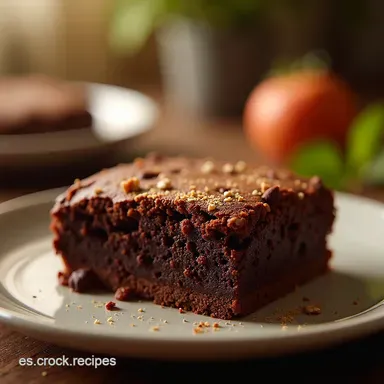 El Mejor Brownie Vegano Crujiente F&aacute;cil y Fundido Tarjeta de receta