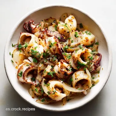 Calamares Encebollados Receta de la Abuela para 4 Tarjeta de receta