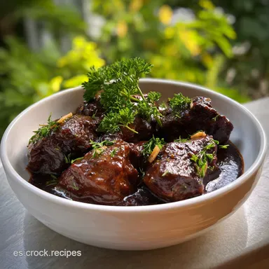 Receta Carrilleras de Cerdo: Olla Express en 1 Hora Tarjeta de receta