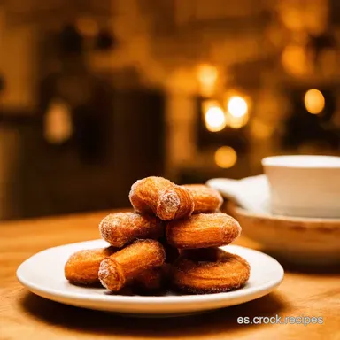 Recetas Dulces Churros con Chocolate como en la Feria Tarjeta de receta
