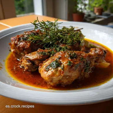 Conejo en salsa: Guiso Casero en 1 Hora Tarjeta de receta