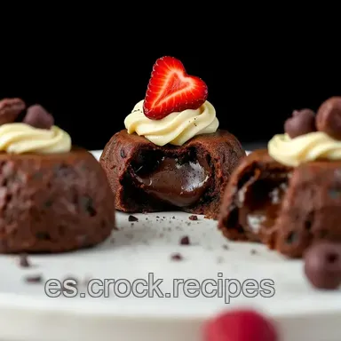 Postres de Chocolate F&aacute;ciles: &iexcl;Lava Cakes Que Enamoran! Tarjeta de receta