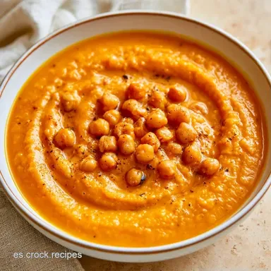 Crema de Calabaza y Garbanzos para 4 Tarjeta de receta