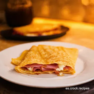 Crepes Salados de Jam&oacute;n y Queso La Receta Estrella Tarjeta de receta