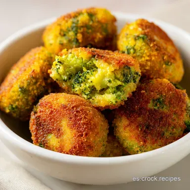 Croquetas de Br&oacute;coli: Exterior Crujiente Tarjeta de receta