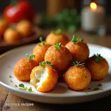 Croquetas de Jam&oacute;n Serrano Un Bocado Cremoso de Espa&ntilde;a Tarjeta de receta