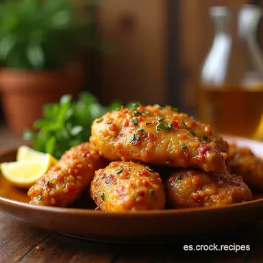 Ay No Us agua para frer el Pollo Crujiente Perfecto Aqu&iacute; Tarjeta de receta