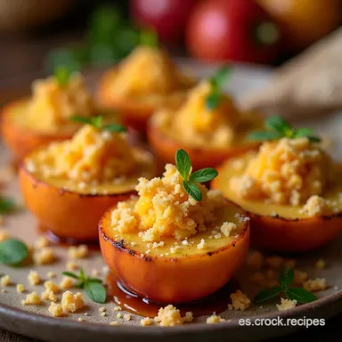 Cuadritos de Manzana Roja Receta F&aacute;cil de la Abuela Tarjeta de receta