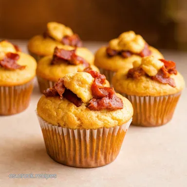 Cupcakes Salados con Chorizo Perfecto para el Caf Tarjeta de receta