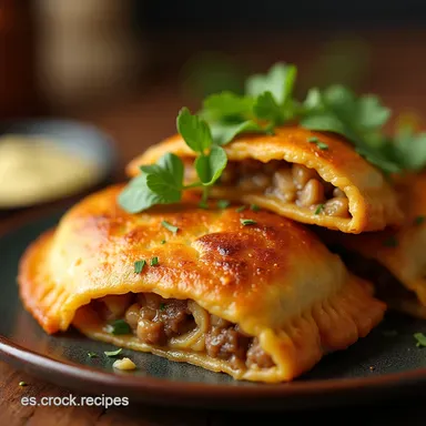 Empanadas Veganas de Soja Texturizada Masa Crujiente Tarjeta de receta