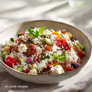 Ensalada de Arroz Mediterr&aacute;nea con At&uacute;n en 25 Minutos Tarjeta de receta