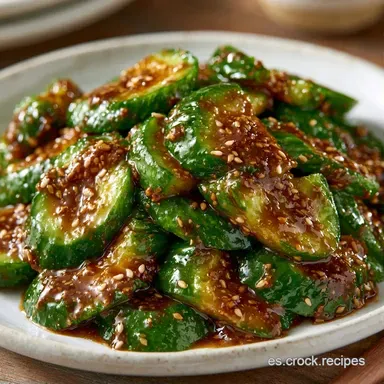 Ensalada De Pepino China Aplastada para 4 Tarjeta de receta